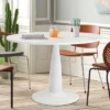35.5'' Haven Round Top Pedestal Dining Table-The Pop Maison