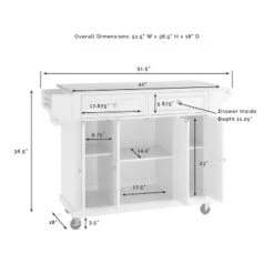 Full Size Stainless Steel Top Kitchen Cart - Crosley -Dine Furniture GUEST ab5c6502 0273 4e74 af0e dc82f49d7801