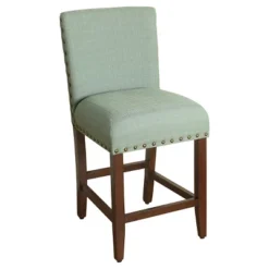24" Upholstered Counter Height Barstool With Nailheads - HomePop -Dine Furniture GUEST abd80287 437c 43df a4b9 e3511e14ad99