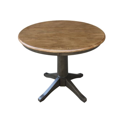 Madeline Round Top Pedestal Table Hickory Brown - International Concepts 4 Madeline Round Top Pedestal Table Hickory Brown - International Concepts - Image 2