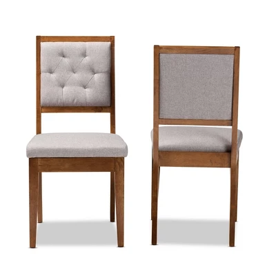2pc Gideon Wood Dining Chair Set - Baxton Studio 3 2pc Gideon Wood Dining Chair Set - Baxton Studio