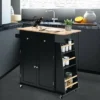 Costway Rolling Kitchen Island Utility Trolley Cabinet Storage Spice Towel Rack -Dine Furniture GUEST addc7355 8589 4f94 b252 1b43596cabef