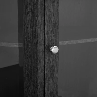 Home Source Corner Bar Unit Charcoal 5 Home Source Corner Bar Unit Charcoal - Image 3