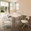 MECO E48.34.P31 Sudden Comfort 5 Piece 34x34 Square Folding Dining Card Table And 4 Padded Folding Chairs Folding Furniture Set, Buff Tan -Dine Furniture GUEST ae4b8997 60a9 45cf b7b8 305d2b606d11