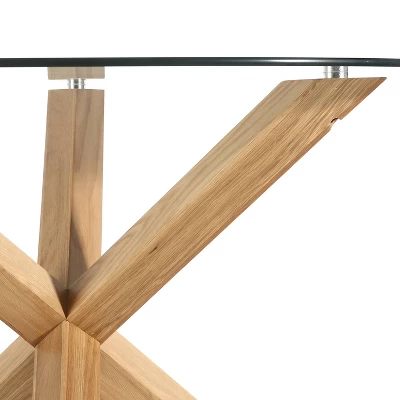 48" Wilford Round Dining Table Natural/Oak - Poly And Bark 11 48" Wilford Round Dining Table Natural/Oak - Poly And Bark - Image 9