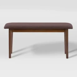 5pc Branson Wood Dining Set With Bench Walnut Stain - CorLiving -Dine Furniture GUEST af153eee 1c2d 449e a88f 73ebcd6d54b6