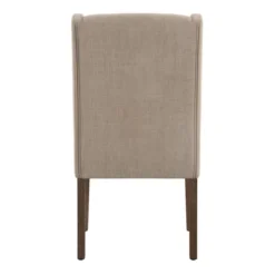 Set Of 2 Old Town Chestnut Finish Wingback Button Tufted Dining Chairs - Inspire Q -Dine Furniture GUEST afb97059 997c 443c 9f25 06c1c000c3e0