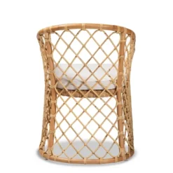 Orchard Fabric Upholstered And Rattan Dining Chair White/Natural - Bali & Pari -Dine Furniture GUEST aff6f57b 6c8d 427d b95f 9735a59f0d26
