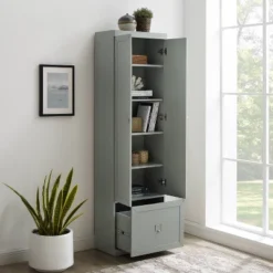 Harper Convertible Pantry Closet Gray - Crosley 22 Harper Convertible Pantry Closet Gray - Crosley -Dine Furniture GUEST b0026e4f 7882 4d6a ba62 a61892da5140