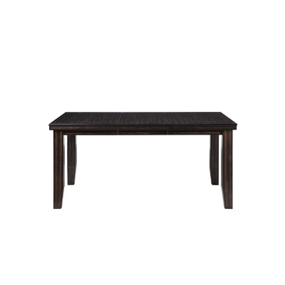 Urbana Extendable Dining Table Wood/Espresso With Black Faux Leather - Acme Furniture 3 Urbana Extendable Dining Table Wood/Espresso With Black Faux Leather - Acme Furniture