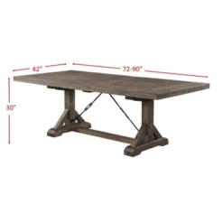 Flynn Extendable Dining Table Walnut Brown - Picket House Furnishings -Dine Furniture GUEST b078b20a 11be 418a b253 288768fe7743