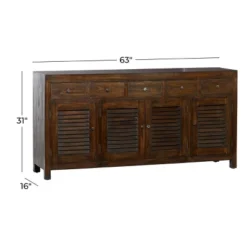 Rustic Wood Buffet Dark Brown - Olivia & May 27 Rustic Wood Buffet Dark Brown - Olivia & May -Dine Furniture GUEST b13d7fec d7b3 4bdd 8140 08d0ed4ed57a