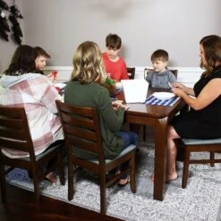 Sunnydaze Decor Sunnydaze Indoor 7-Piece Solid Rubberwood Dining Table And Chairs Set - Dark Walnut With Gray Cushions 16 Sunnydaze Decor Sunnydaze Indoor 7-Piece Solid Rubberwood Dining Table And Chairs Set - Dark Walnut With Gray Cushions -Dine Furniture GUEST b37a1b9c c3a9 41c6 b7c4 a6c4391179fe