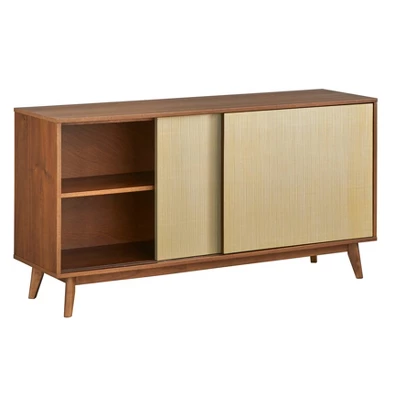 Flory Sideboard With Sliding Doors Walnut - Lifestorey 5 Flory Sideboard With Sliding Doors Walnut - Lifestorey - Image 3