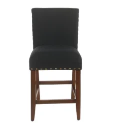 24" Upholstered Counter Height Barstool With Nailheads - HomePop -Dine Furniture GUEST b451596f 7f0a 4773 a66d 92ec8728f4f9
