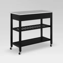 Chloe Stainless Steel Top Kitchen Island Cart - Crosley -Dine Furniture GUEST b51e7cd8 7212 4e77 9ea5 b588a5748c47