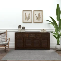 Rustic Wood Buffet Dark Brown - Olivia & May 36 Rustic Wood Buffet Dark Brown - Olivia & May -Dine Furniture GUEST b5b2cb28 0e9c 4e56 9678 15efa0d9e9ff