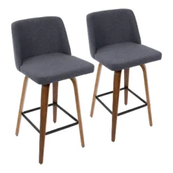 Set Of 2 Toriano Mid-Century Modern Counter Height Barstool - LumiSource -Dine Furniture GUEST b6268a68 76eb 47ed a5e9 6040793fd131