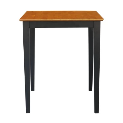 Solid Wood Top Table With Shaker Legs Black/Red International Concepts 3 Solid Wood Top Table With Shaker Legs Black/Red International Concepts