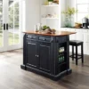 Coventry Drop Leaf Top Kitchen Island With Upholstered Square Stools Black - Crosley -Dine Furniture GUEST b86d4bd7 27dd 425c 8406 25dad1a402be