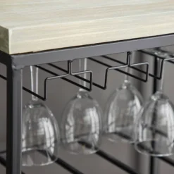 Industrial Metal Rectangle Wine Rack Black - Olivia & May -Dine Furniture GUEST b8bb5e83 045d 41a1 8b14 d9fddd32894f