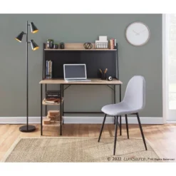 Set Of 2 Pebble Steel/Polyester Dining Chairs - LumiSource -Dine Furniture GUEST b8ef6acc 5d47 47f9 b1df 13150f636171