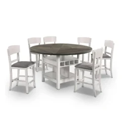7pc Summerland Transitional Counter Height Dining Set - HOMES: Inside + Out -Dine Furniture GUEST b9a6327c d215 4000 a348 f1d9f60af6ae