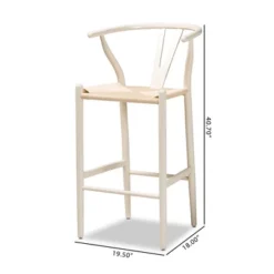 Set Of 2 Paxton Wood Counter Stools White - Baxton Studio 21 Set Of 2 Paxton Wood Counter Stools White - Baxton Studio -Dine Furniture GUEST b9eeb5eb 9e71 409e a6b9 54cf591ef025