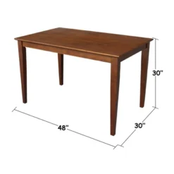 30' X 48' Solid Wood Top Table With Shaker Legs - International Concepts -Dine Furniture GUEST ba3a5d10 b694 4938 907b cf54c7ad58e1
