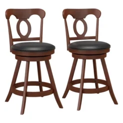 Costway Set Of 2 Bar Stools Swivel Counter Height Chairs With Footrest For Kitchen 18 Costway Set Of 2 Bar Stools Swivel Counter Height Chairs With Footrest For Kitchen -Dine Furniture GUEST ba58947e f3f6 40bd bed2 2941b0e5e66f