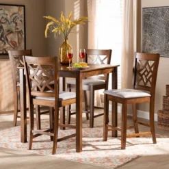5pc Nicolette Wood Pub Set - Baxton Studio 17 5pc Nicolette Wood Pub Set - Baxton Studio -Dine Furniture GUEST bb3215e5 c200 4e66 9eb0 596801271c16