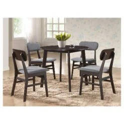 Debbie Mid-Century Wood Round Dining Table - Dark Brown - Baxton Studio -Dine Furniture GUEST bb36532c 651d 4517 9cee 45fdea05cddf