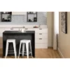 Myro Kitchen Island Faux Black Stone/White - South Shore -Dine Furniture GUEST bb98b23a 592d 48ed b66a 176d1049b124