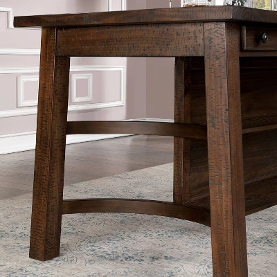 67" Foret Rustic Counter Height Dining Table Rustic Oak - HOMES: Inside + Out 4 67" Foret Rustic Counter Height Dining Table Rustic Oak - HOMES: Inside + Out - Image 2