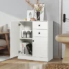 Costway Kitchen Storage Cabinet 2 Drawer Sideboard Floor Cupboard With Adjustable Shelves -Dine Furniture GUEST bbc2928d 778f 4af2 b693 dc45e793c067