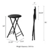 Set Of 4 Counter Height Bar Stools – 24-Inch Backless Folding Chairs With 300lb Capacity For Kitchen, Rec Room, Or Game Room By Trademark Home (Black) 2 Set Of 4 Counter Height Bar Stools – 24-Inch Backless Folding Chairs With 300lb Capacity For Kitchen, Rec Room, Or Game Room By Trademark Home (Black) -Dine Furniture GUEST bbfef0d1 308f 43bf bae3 333cacb9073e