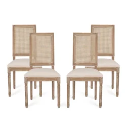 Set Of 4 Regina French Country Wood And Cane Upholstered Dining Chairs - Christopher Knight Home 27 Set Of 4 Regina French Country Wood And Cane Upholstered Dining Chairs - Christopher Knight Home -Dine Furniture GUEST bc160784 c42b 4f46 85ad 88e32120610e