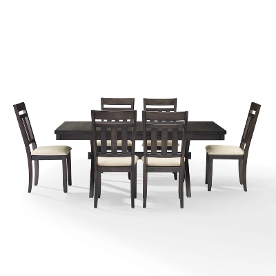 Hayden 7pc Extendable Dining Set With 6 Slat Back Chairs Slate - Crosley 8 Hayden 7pc Extendable Dining Set With 6 Slat Back Chairs Slate - Crosley - Image 6
