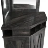 Home Source Charcoal Corner Bar Unit With Built-in Wine Rack And Lower Cabinet -Dine Furniture GUEST bcdd3806 9b9d 4454 b04d f3dc6077b087