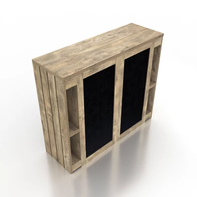 47.2" Geisert Farmhouse 9 Shelf Bar Table Weathered Oak - MiBasics 7 47.2" Geisert Farmhouse 9 Shelf Bar Table Weathered Oak - MiBasics - Image 5