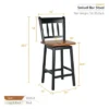 Costway 4PCS Bar Stool 24.5'' Swivel Counter Height Chair W/ Footrest 1 Costway 4PCS Bar Stool 24.5'' Swivel Counter Height Chair W/ Footrest -Dine Furniture GUEST be2e9a1c 9b91 4570 ac88 dff92a152646