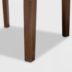 5pc Caron Fabric Upholstered Wood Dining Set Gray/Walnut - Baxton Studio -Dine Furniture GUEST be583fe0 53cd 44d1 a6ee f0b7741d2e8f