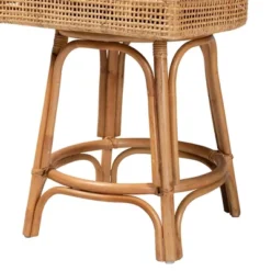 Bella Rattan Counter Stool Natural Brown/White - Baxton Studio -Dine Furniture GUEST bf56fc3f 6bbe 417a 8289 1ff34ec2f2d0