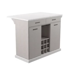 Daltaire Expandable Kitchen Island With Storage Gray/White - Aiden Lane -Dine Furniture GUEST bf9b6284 710d 4efd bf9b 415903da4661