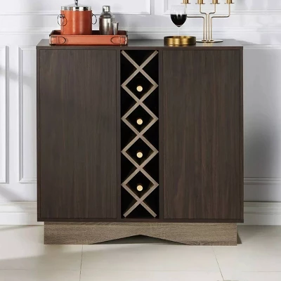 Cespi 16 Bottle Wine Cabinet Wenge - MiBasics 3 Cespi 16 Bottle Wine Cabinet Wenge - MiBasics