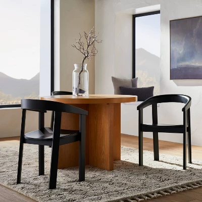 Terra Solid Wood Curved Back Dining Chair - Threshold™ Designed With Studio McGee 3 Terra Solid Wood Curved Back Dining Chair - Threshold™ Designed With Studio McGee