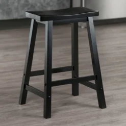 24" Satori Saddle Seat Counter Height Barstool - Winsome -Dine Furniture GUEST c032ad5e 9802 431a 871a 726d6689491b