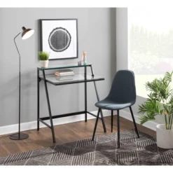 Set Of 2 Pebble Steel/Polyester Dining Chairs - LumiSource -Dine Furniture GUEST c04853d7 2dd8 400a a10d 1ea72589df5e