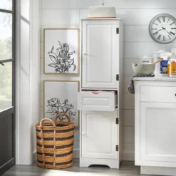 Brighton Kitchen Storage Pantry Cabinet White - Buylateral -Dine Furniture GUEST c243397c 176a 4695 a801 478de0e3b86a