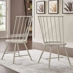 Set Of 2 Irelyn High Back Windsor Classic Dining Chairs - Inspire Q